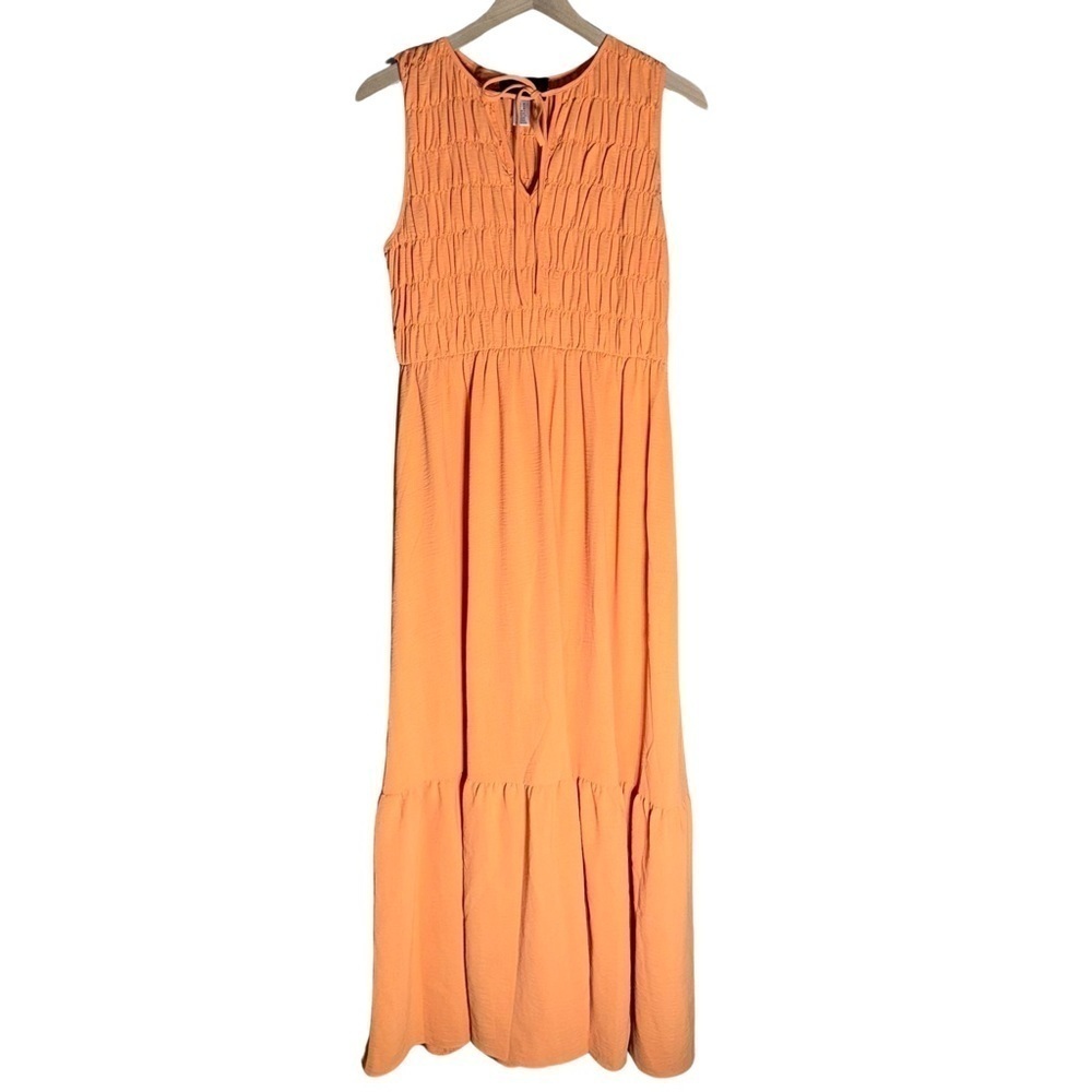 Donna Morgan Gemma Orange Maxi Dress - Size 10 - Picture 2 of 6